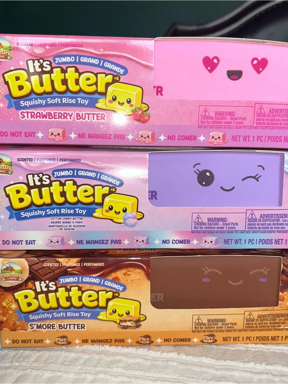 Squishy Farms “It’s Butter” Jumbo Squishy Set – 3 NEW in Box 🧈